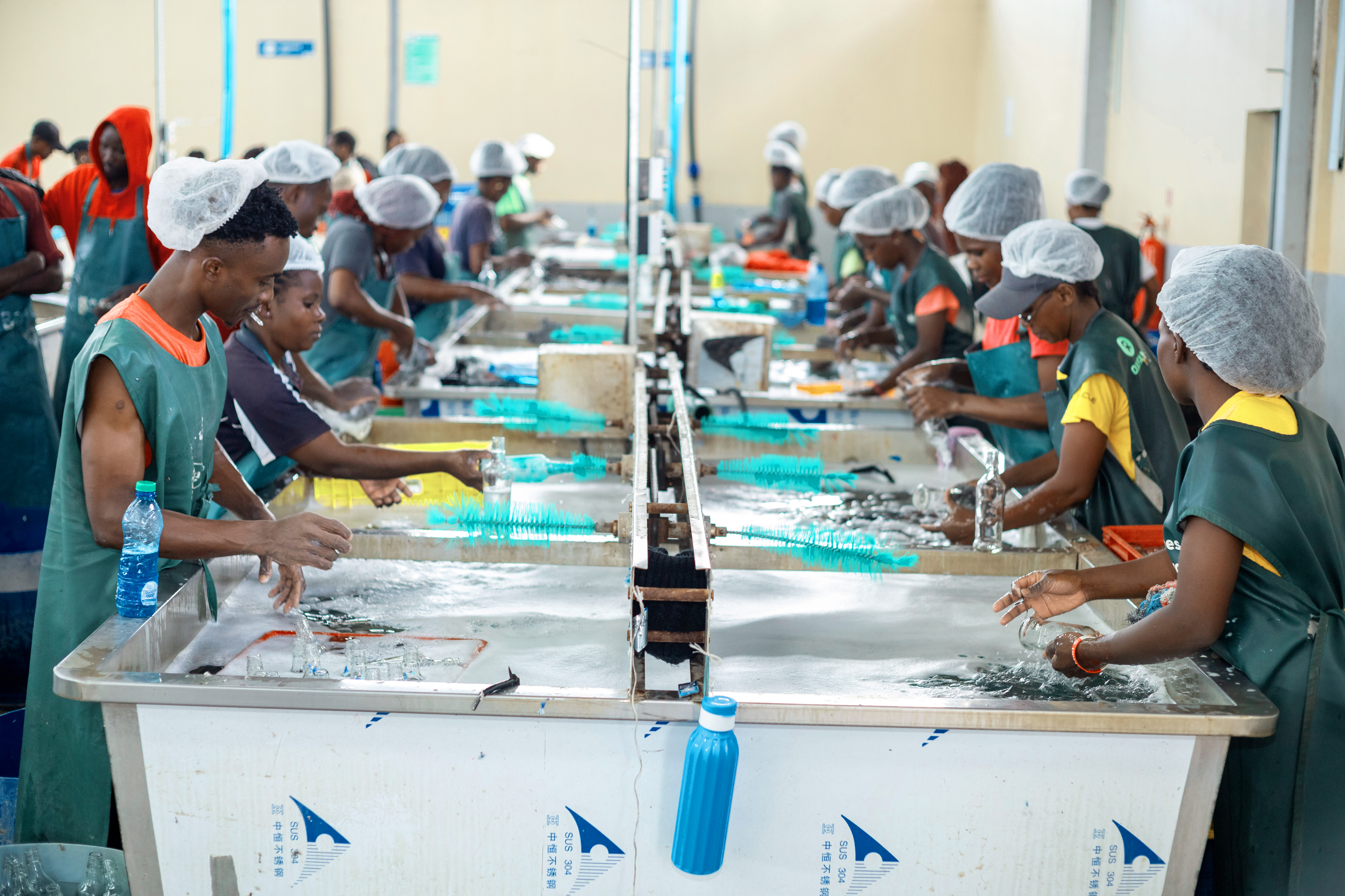 Industrial washing line